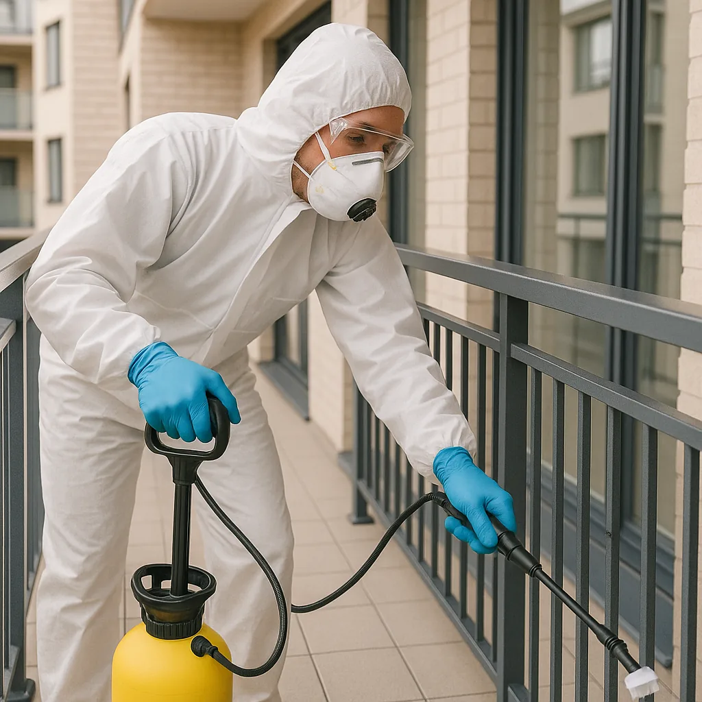 Retrait de fientes sur balcons et terrasses privatives